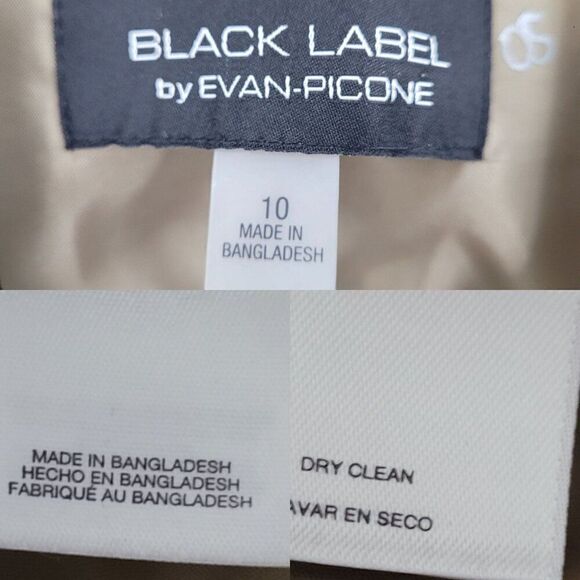 Evan-Picone Black Label Sigle Breasted Blazer 10 Green Animal Cheetah Collarless - Picture 3 of 10